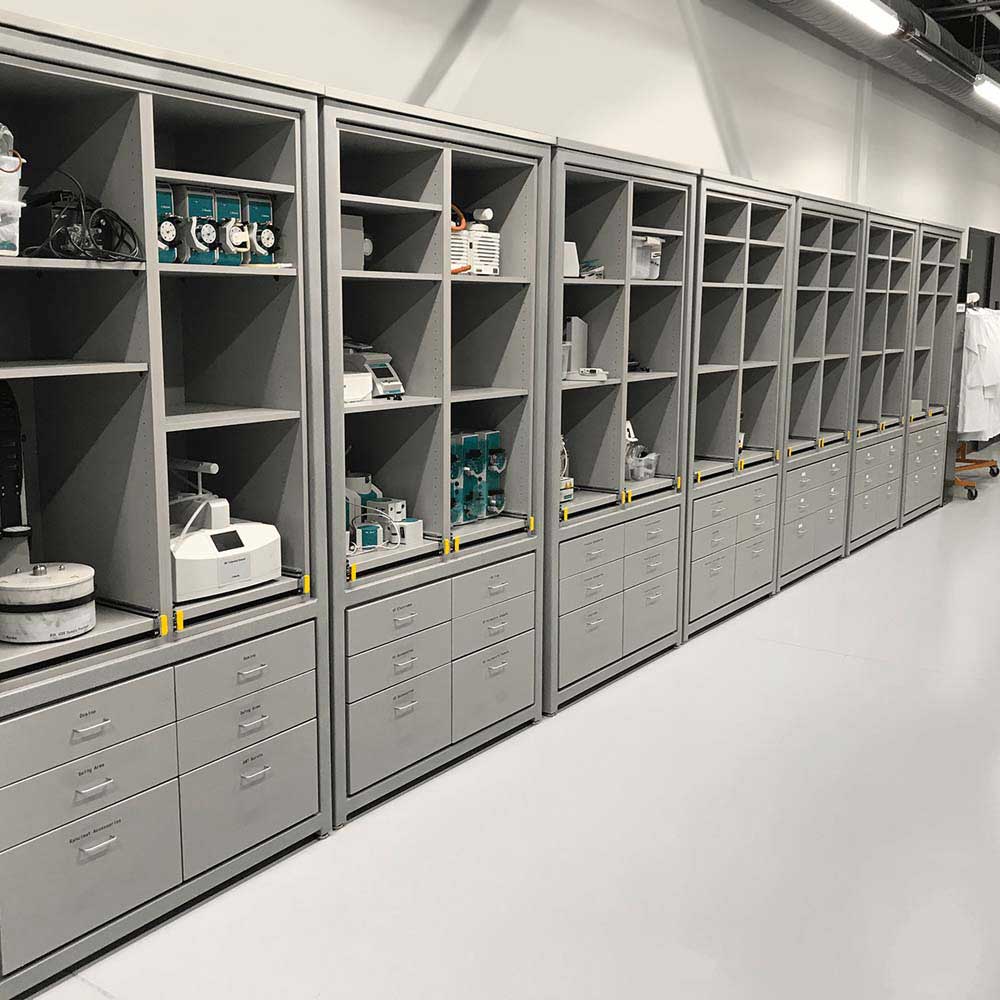 Formaspace storage wall for lab instruments