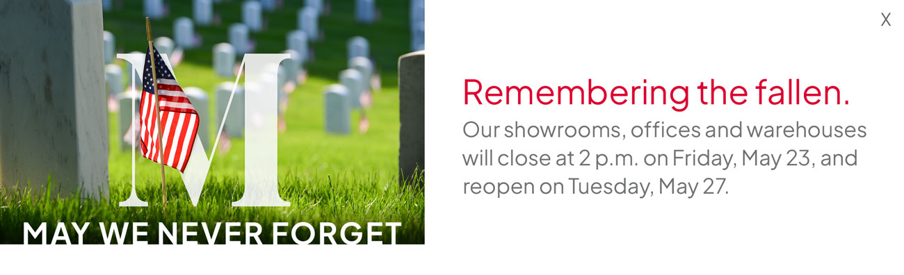 memorial day pop-up announcing holiday hours